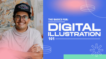 YouTube Thumbnail Maker for a Digital Illustration Video Tutorial