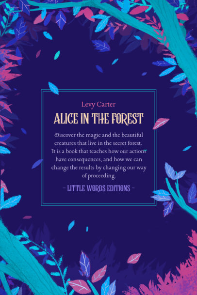 Back Book Cover Creator Featuring a Magical Story Theme for Kids