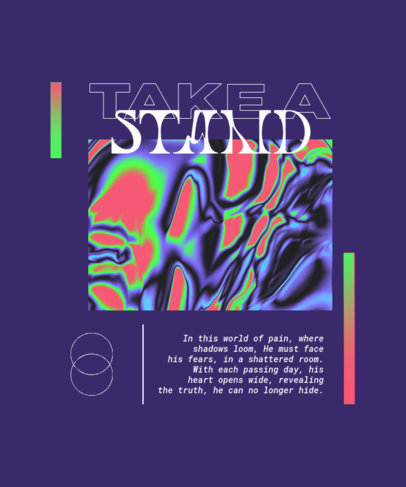 T-Shirt Design Creator Featuring a Bold Typography and Gradient Colors