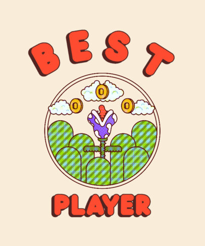 T-Shirt Design Maker Featuring a Mario Bros-Inspired Theme for Gamers 4569e-5398