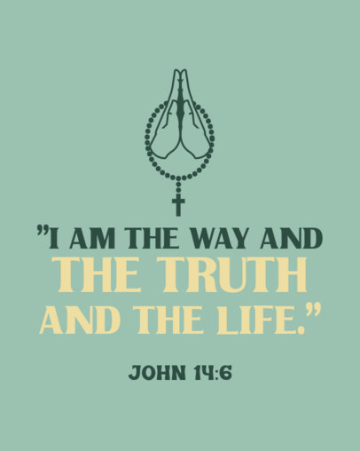 Quote Instagram Post Generator Featuring a Christian Message for Easter