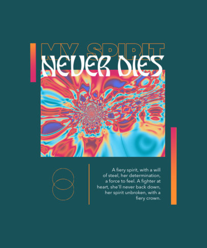 Bold T-Shirt Design Maker With a Colorful Gradient Image