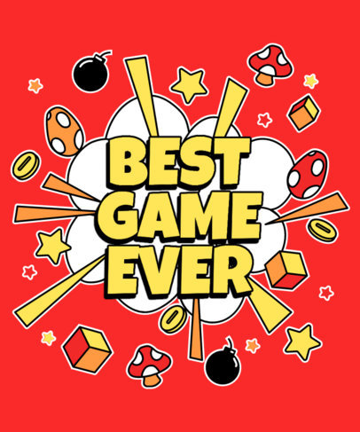 T-Shirt Design Maker Inspired by Super Mario Bros 3446k-5394