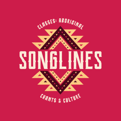 Logo Template for an Aboriginal-Themed Music Institute