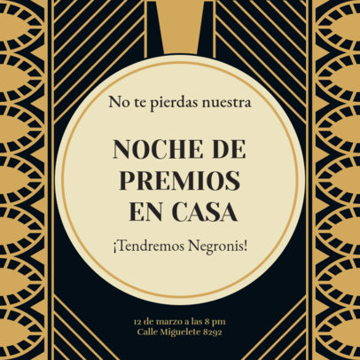 Event Instagram Post Generator for an Awards Night at Home