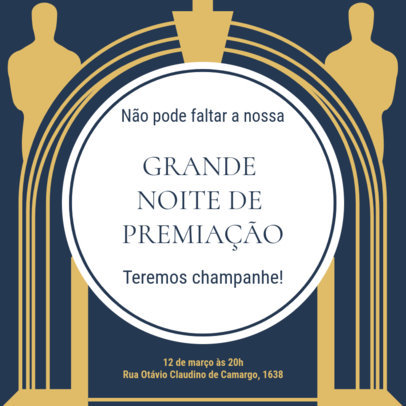 Elegant Instagram Post Creator for a Film Awards Event Night 