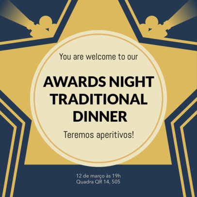 Instagram Post Creator for an Awards Night Traditional Dinner