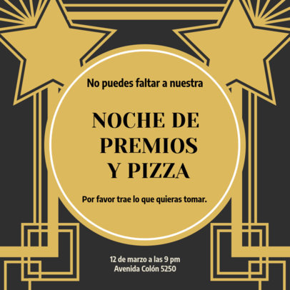 Instagram Post Template for a Cinema Awards Night Event