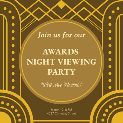 Glamorous Instagram Post Maker for an Awards Night Viewing Party 5688h