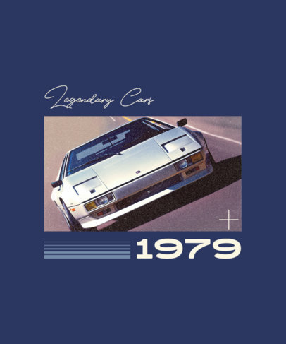 Retro T-Shirt Design Creator Featuring a Classic Cars Theme