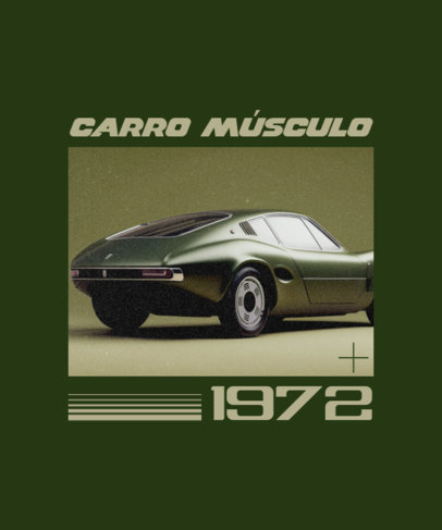 T-Shirt Design Generator With a Vintage Style and a Classic Car Illustration