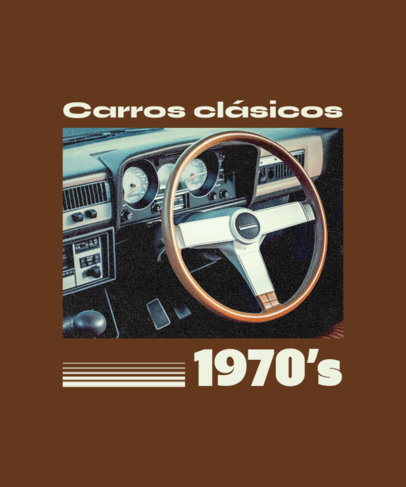Classic T-Shirt Design Maker Featuring a Retro Aesthetic and a Car Graphic