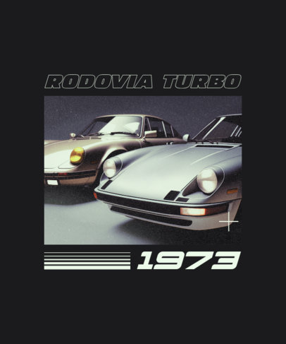 Old T-Shirt Design Creator Featuring a Classic Cars Theme
