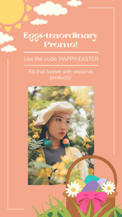 Instagram Story Maker Featuring an Easter Special Sale