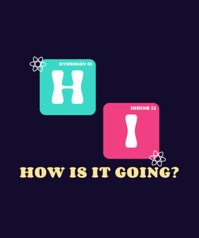 Science T-Shirt Design Maker Featuring a Periodic Table