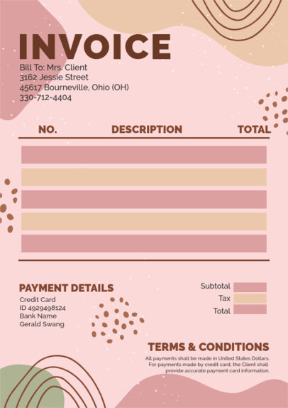Invoice Maker Featuring Colorful Shapes 5416