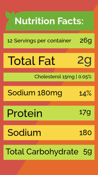Nutrition Facts Label Maker Featuring Food Value Information 5698