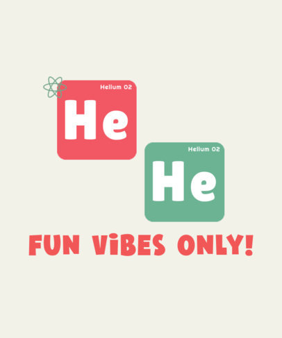 T-Shirt Design Template for a Chemistry Social Club