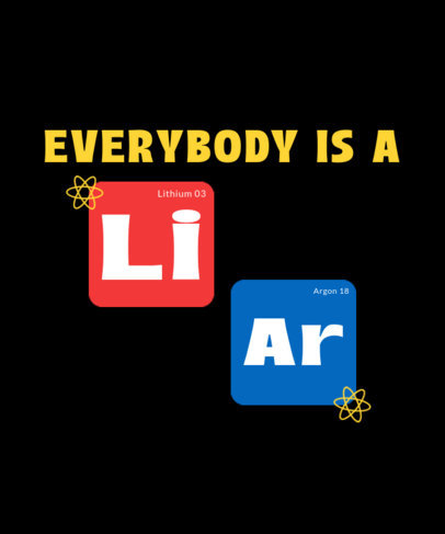 Fun T-Shirt Design Template for a Chemistry Social Club 