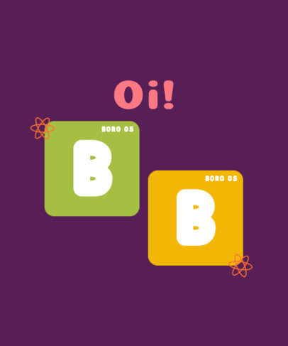 Science T-Shirt Design Template Featuring Period Table Graphics