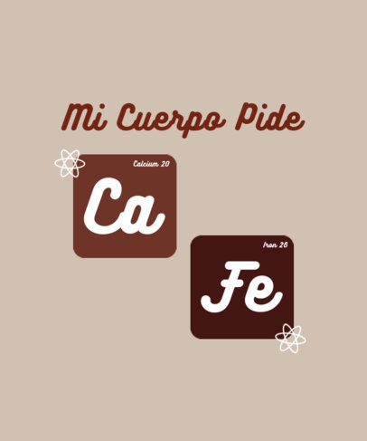 Spanish T-Shirt Design Maker Featuring Chemistry Elements