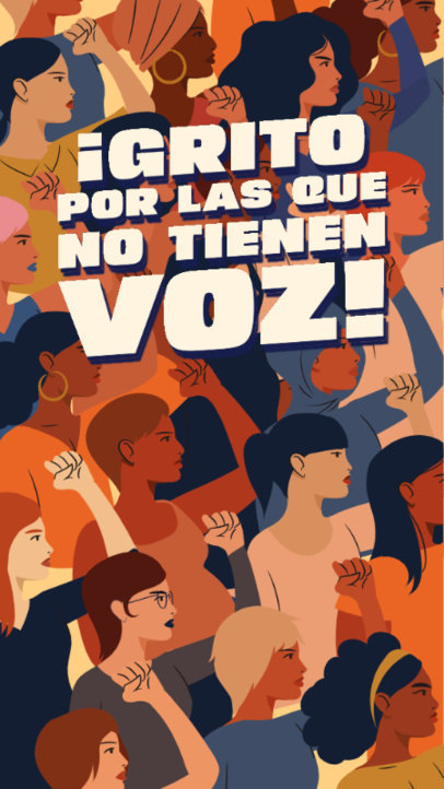 Powerful Instagram Story Maker Featuring a Quote for Women's Day