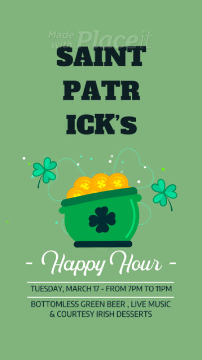 Party Instagram Story Video Generator for a St Patrick's Day Event