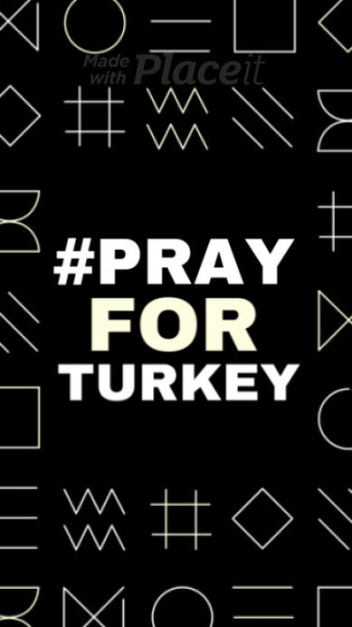 Instagram Story Video Template with an Animated Pray for Turkey Text
