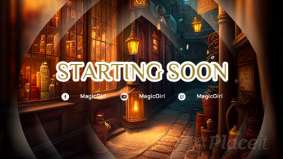 Twitch Screen Video Creator Inspired by Harry Potter Featuring a Starting-Soon Message 159b 6450