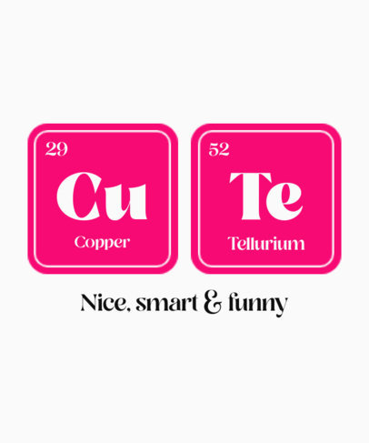 T-Shirt Design Generator Featuring a FUN Text Spelled with Periodic Table Cards