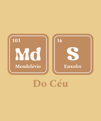 T-Shirt Design Maker Featuring Parody Cards Inspired by Periodic Table Elements