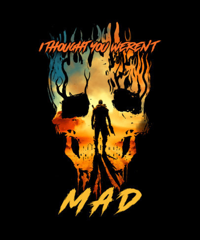 Mad Max-Inspired T-Shirt Design Creator with an AI-Generated Illustration