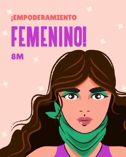 8M-Themed Instagram Post Template for Women's Day
