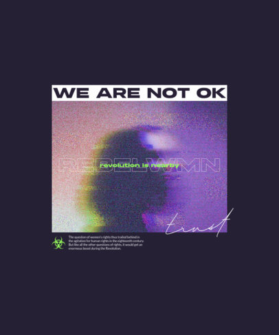 Streetwear T-Shirt Design Maker Featuring a Blur Distorted Portrait 6040 el1