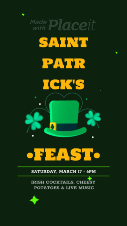 Instagram Story Video Maker for a St Patrick's Day Feast
