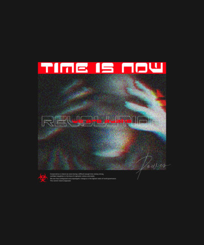 Quote T-Shirt Design Generator Featuring a Cool Typography and a Distorted Image