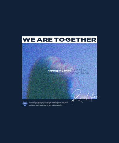 Typography T-Shirt Design Creator Featuring a Powerful Quote 6040b-el1