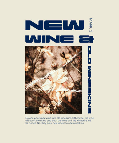 T-Shirt Design Generator With a Streetwear Style and a Flower Picture