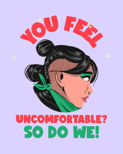 Instagram Post Generator Featuring an Illustration to Commemorate Women's Day 