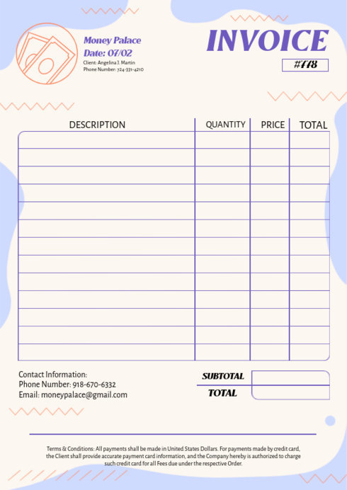 Placeit - Invoice Generator for a Bank Featuring a Money Icon