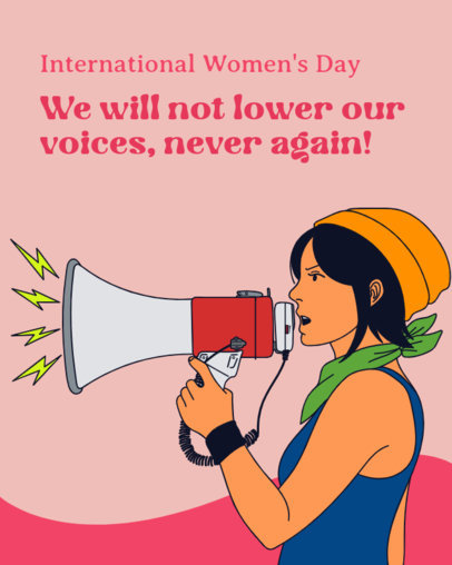 Instagram Post Maker Featuring a Feminist Quote for Women's Day