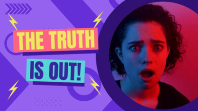 YouTube Thumbnail Maker Featuring Colorful Backgrounds with Surprised People's Pictures