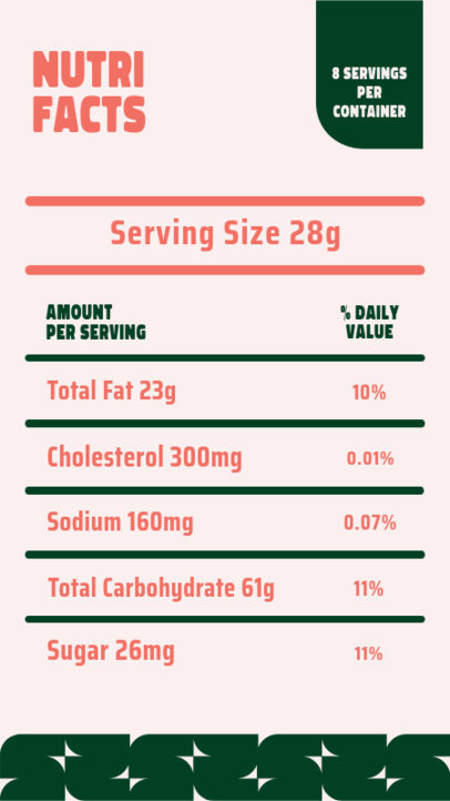 Nutrition Facts Label Generator Featuring Customizable Serving Sizes 5697a