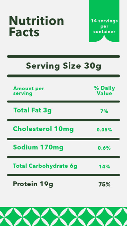 Facts Label Creator Featuring Nutrients Daily Value Percentages 5697b