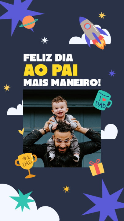 Sweet Instagram Story Creator Featuring a Father's Day Theme
