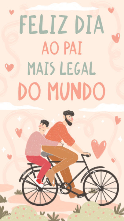 Illustrated Instagram Story Generator to Wish a Happy Father's Day 3134j-5443