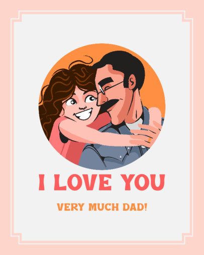 Instagram Post Maker Featuring a Father's Day-Themed Illustration