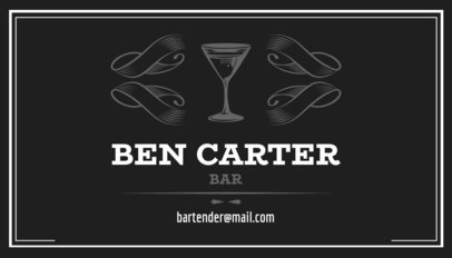 Bartender Business Card Template a162