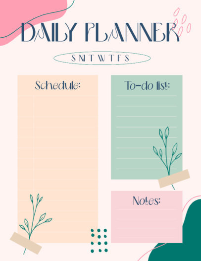 Floral Style Planner Maker Featuring a To-Do List 6050 el1