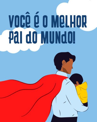 Instagram Post Generator Featuring a Dad Superhero for Father's Day